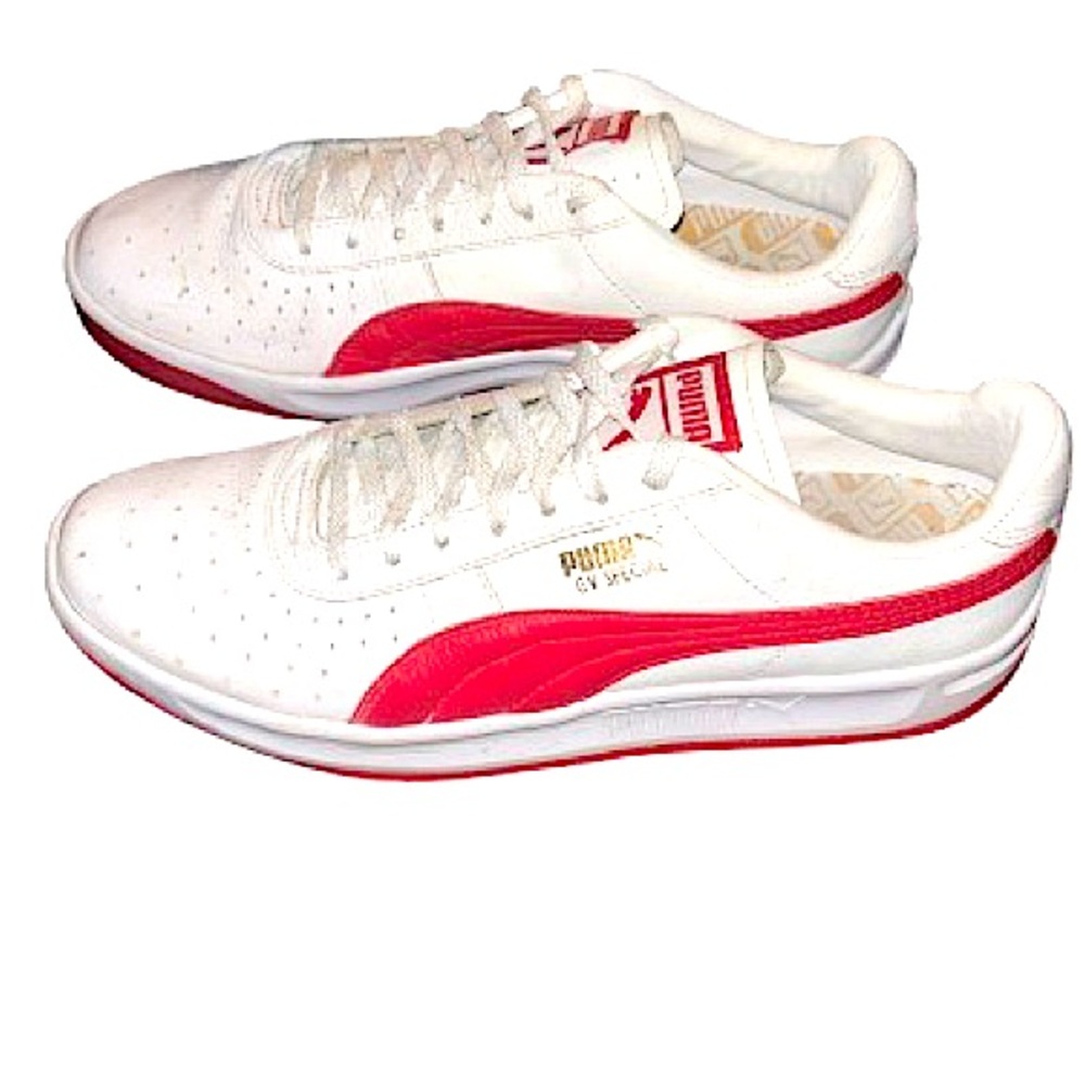 NWOT - MENS PUMA “GV SPECIAL EDITION” - RED AND WHITE - SIZE 9.5 .